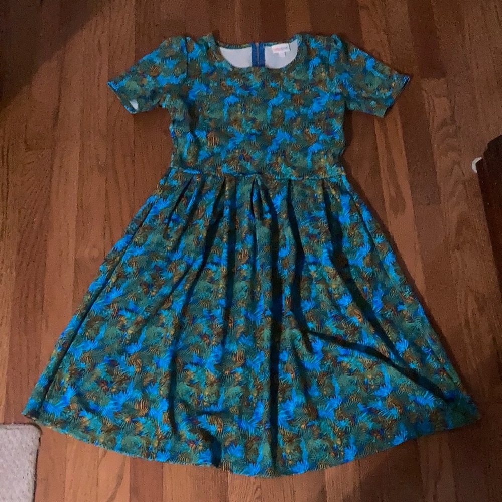 Palm Leaf LuLaRoe Amelia Dress